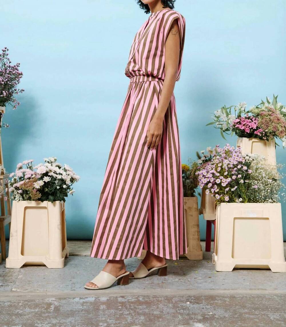 NEW FRNCH stripe skirt set in rose - Picture 4 of 4